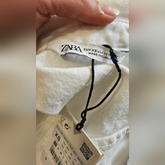 ZARA White Denim Playsuit Junpsuit Shorts. Size XS NWT - Picture 2 of 14